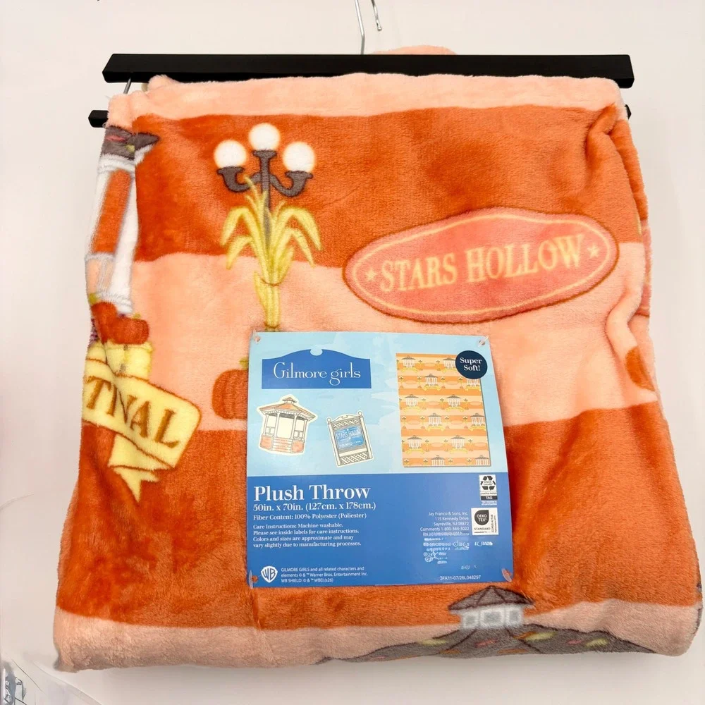 Gilmore Girls Stars Hollow Autumn Festival Plush Throw Blanket Set 50x70 2pk